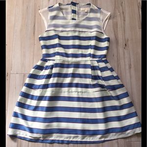 Silk Sleeveless stripe dress